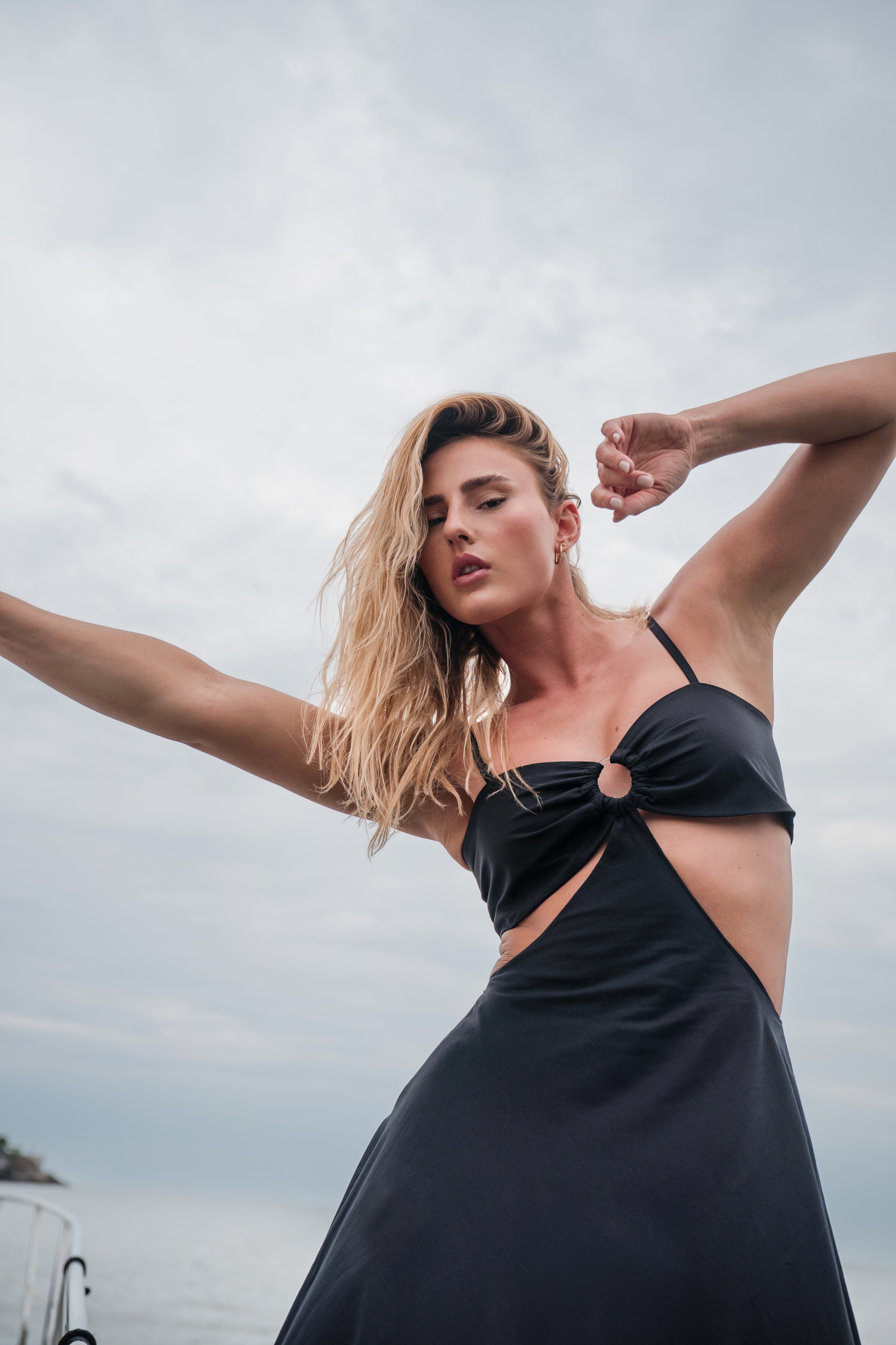 Vestido Longo Peônia Preto