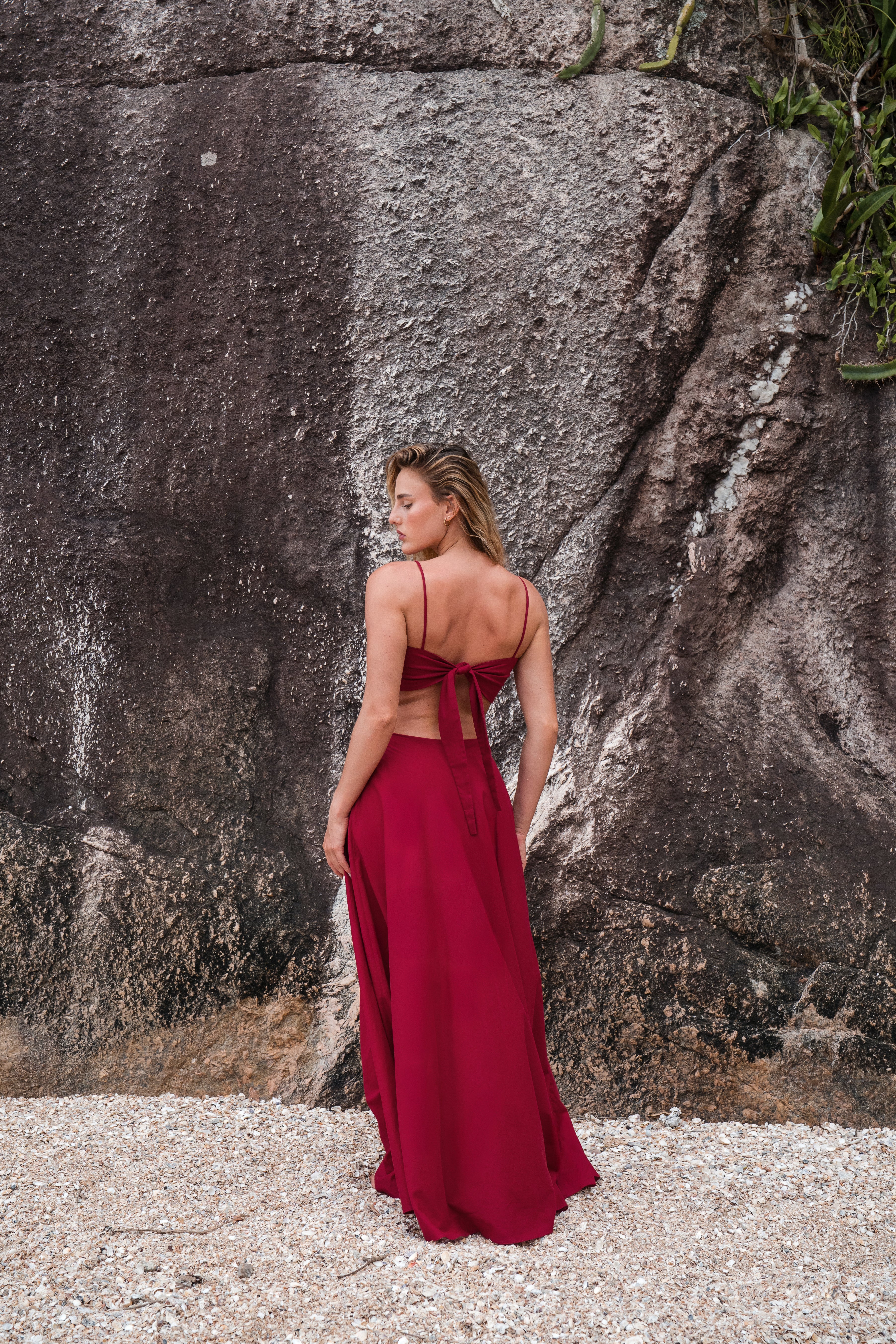 Vestido Longo Peônia Rubi